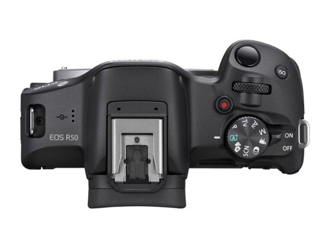 CÁMARAS MIRRORLESS CANON EOS R50 WI-FI BLUETOOTH 24.2 MP 18-45 IS STM 7