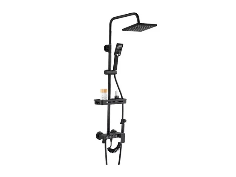 DUCHA COLUMNA NEGRA PUSH BOTON 1