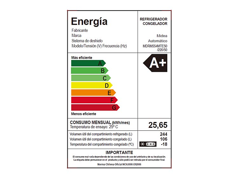 REFRIGERADOR MIDEA SIDE BY SIDE NO FROST 350 L MULTIPUERTA MDRM554MTE50 10
