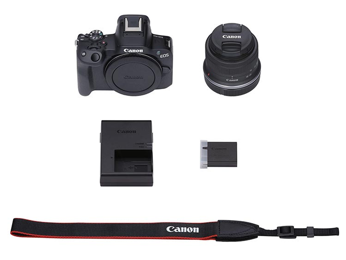 CÁMARAS MIRRORLESS CANON EOS R50 WI-FI BLUETOOTH 24.2 MP 18-45 IS STM 10