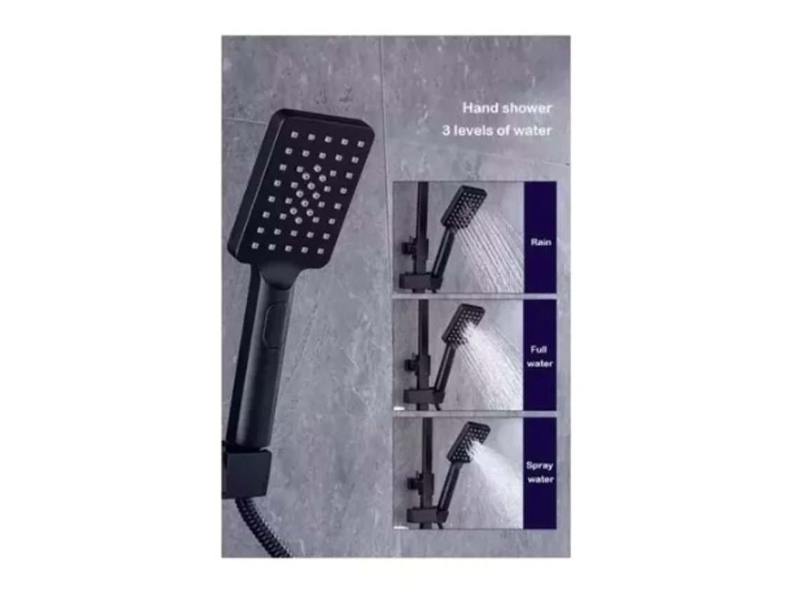 DUCHA COLUMNA NEGRA PUSH BOTON 4