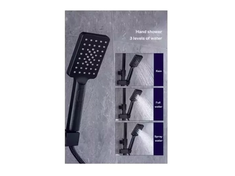 DUCHA COLUMNA NEGRA PUSH BOTON 4