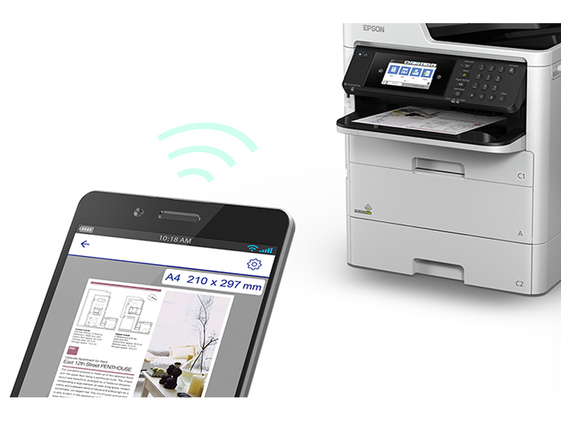 IMPRESORA MULTIFUNCIONAL WORKFORCE PRO WF-C579R BLANCA 2