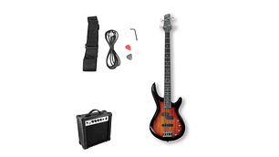 BAJO ELÉCTRICO FIDDLER SUNBURST + AMPLIFICADOR 20W