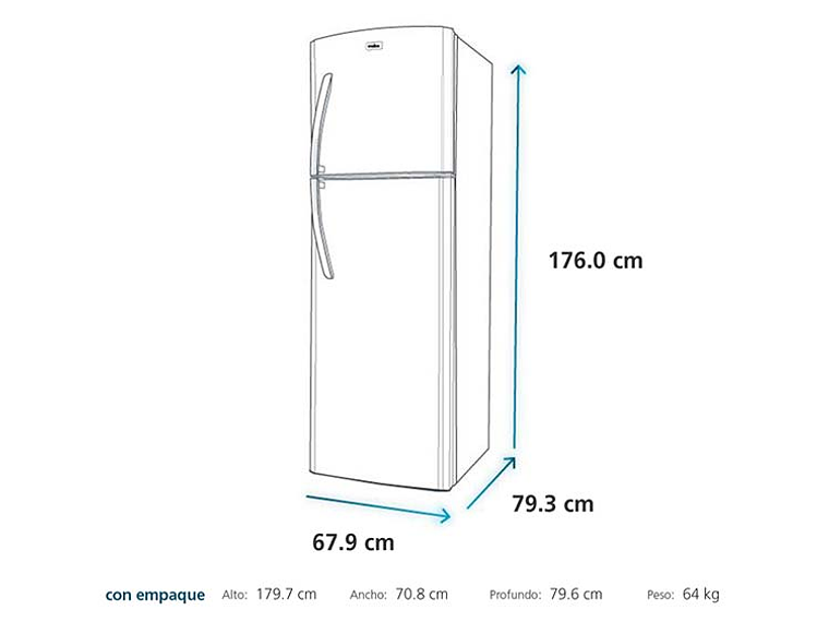 REFRIGERADOR MABE TOP FREEZER 400 L NF NEGRO 13