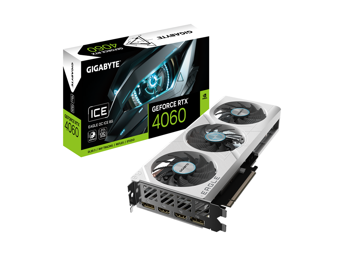 TARJETA GRÁFICA GIGABYTE RTX 4060 EAGLE OC ICE 8G, 128 BITS 1