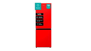 REFRIGERADOR HISENSE BOTTOM FREEZER FROST FRÍO DIRECTO 165 L RB215NR ROJO