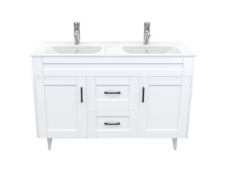 MUEBLE DOMSA VANITORIO DOBLE D120SK-B NO INCLUYE CUBIERTA 120 CM BLANCO 1