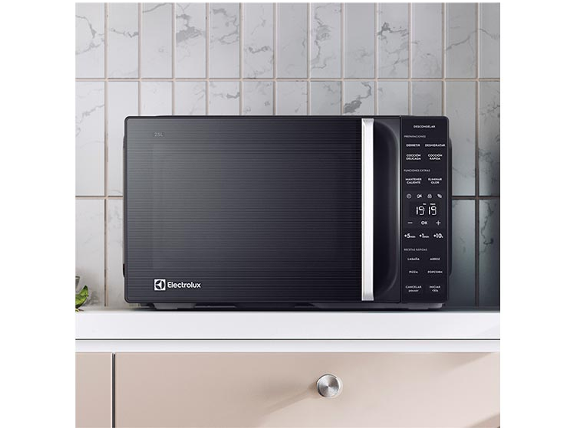 MICROONDAS ELECTROLUX 25 L ME25N DIGITAL NEGRO PLATO GIRATORIO 7