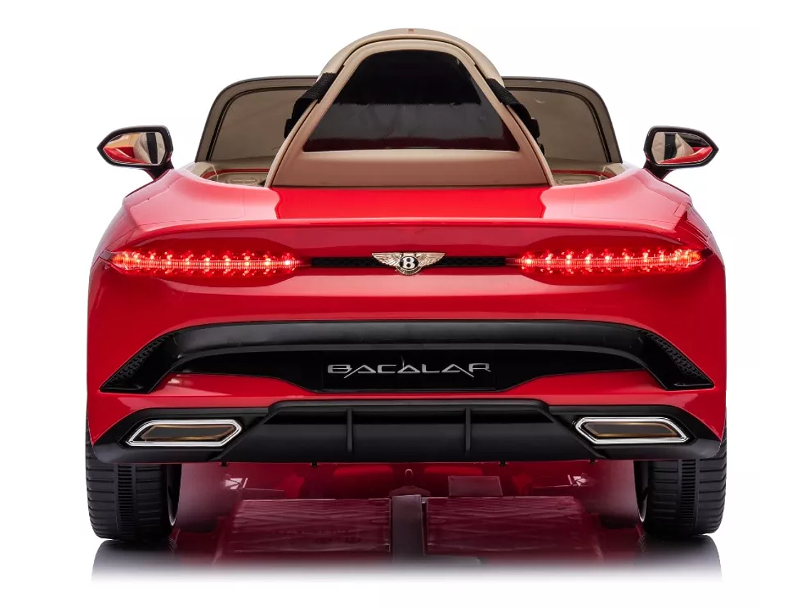 AUTO A BATERÍA BENTLEY BACALAR ROJO + LICENCIA - KIDSCOOL - BJJA1008-RJ 3