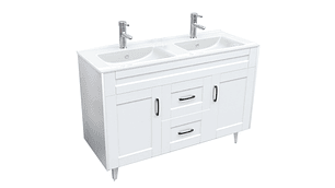MUEBLE DOMSA VANITORIO DOBLE D120SK-B NO INCLUYE CUBIERTA 120 CM BLANCO