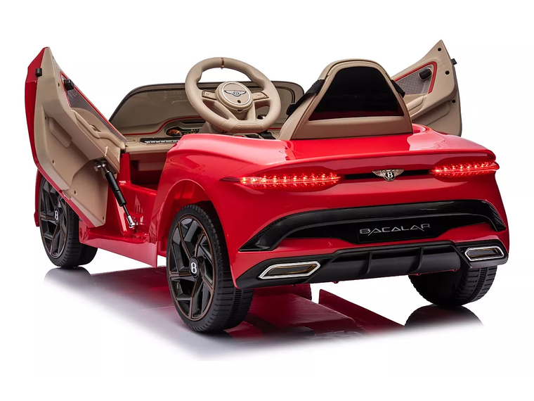AUTO A BATERÍA BENTLEY BACALAR ROJO + LICENCIA - KIDSCOOL - BJJA1008-RJ 4