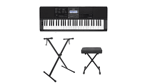 TECLADO DE 61 TECLAS CASIO CTX800 CON ATRIL Y BANQUETA