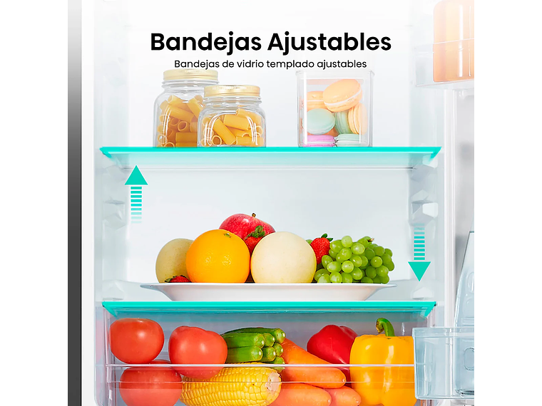 REFRIGERADOR HISENSE BOTTOM FREEZER FROST FRÍO DIRECTO 165 L RB215NR ROJO 6