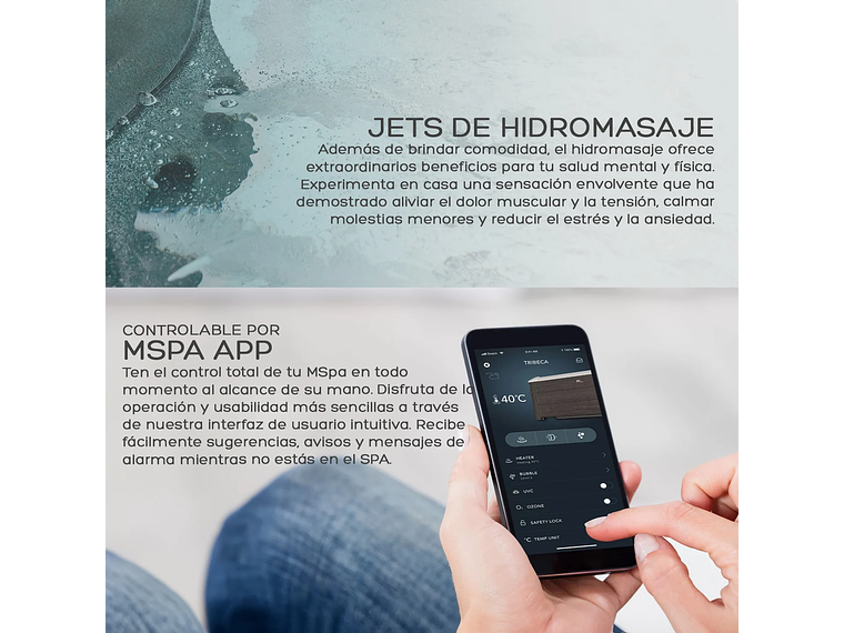 HOT TUB JACUZZI SPA RÍGIDO 6 PERSONAS OSLO FRAME WIFI MSPA 5