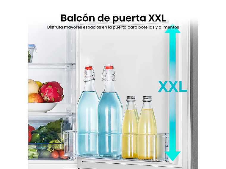 REFRIGERADOR HISENSE BOTTOM FREEZER FROST FRÍO DIRECTO 165 L RB215NR ROJO 8