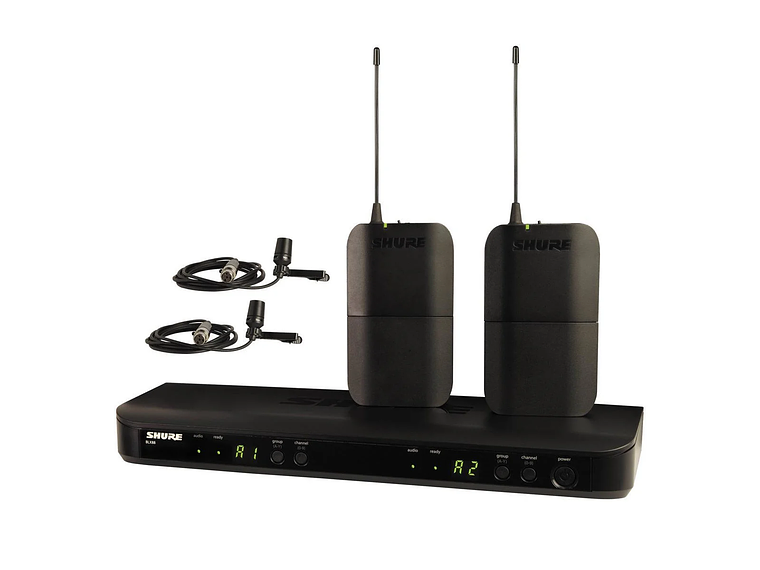 SISTEMA INALAMBRICO SOLAPA DUAL SHURE BLX188/CVL-H9 1