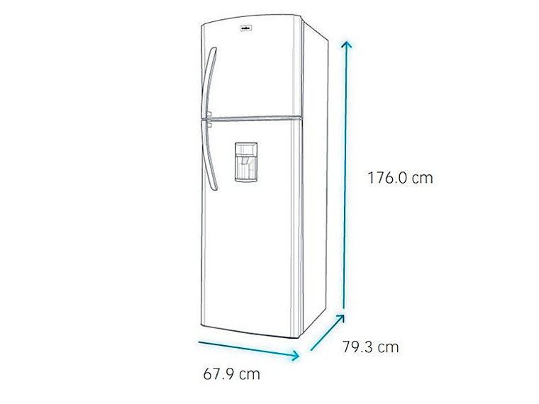 REFRIGERADOR MABE TOP MOUNT FREEZER NO FROST 400 L RMP400FYUT GRAFITO 8