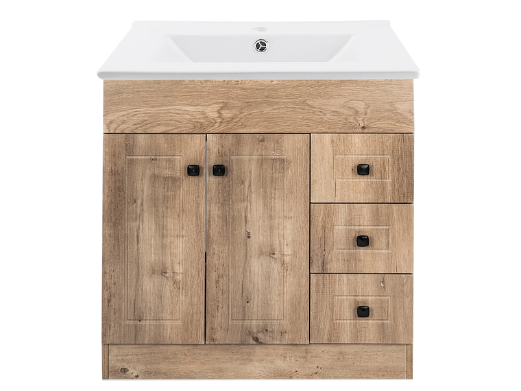 KIT DOMSA MUEBLE VANITORIO NOGAL B80PH-WOOD + P-80/ 80 X 80 X 47 CM 1