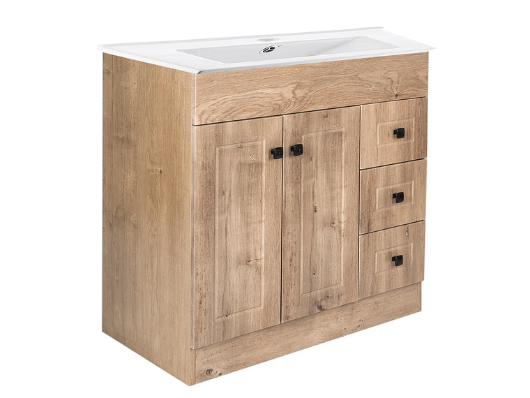 KIT DOMSA MUEBLE VANITORIO NOGAL B80PH-WOOD + P-80/ 80 X 80 X 47 CM 3