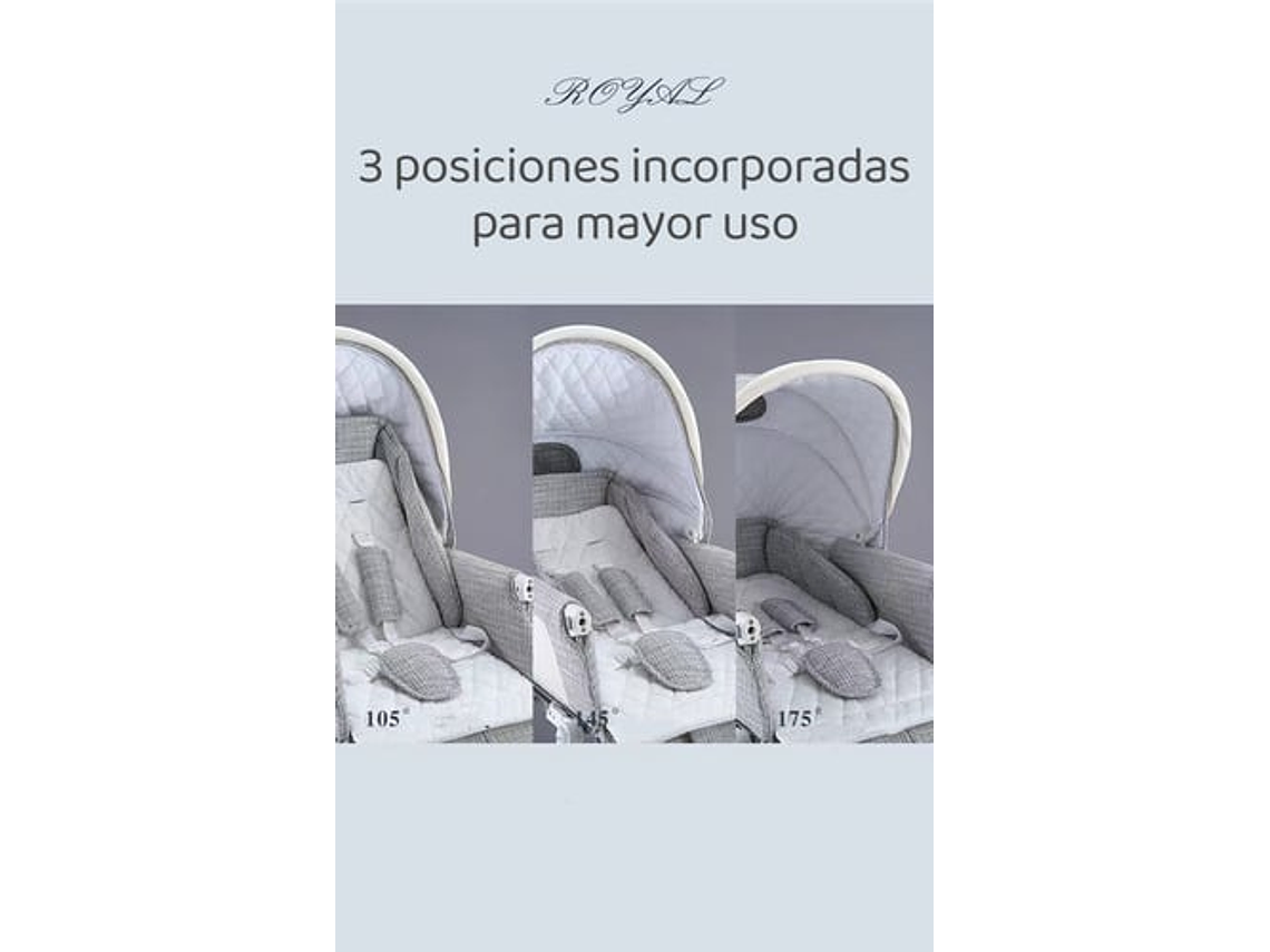 COCHE LUJOSO ROYAL DE COOLBABY 2 PIEZAS GRIS BY LUBABYCAS 3