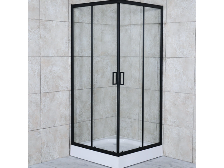 CABINA DE DUCHA ELEGANCE MEDIUM 80X80X200CM DISEÑO CUADRADA MARCO NEGRO 2