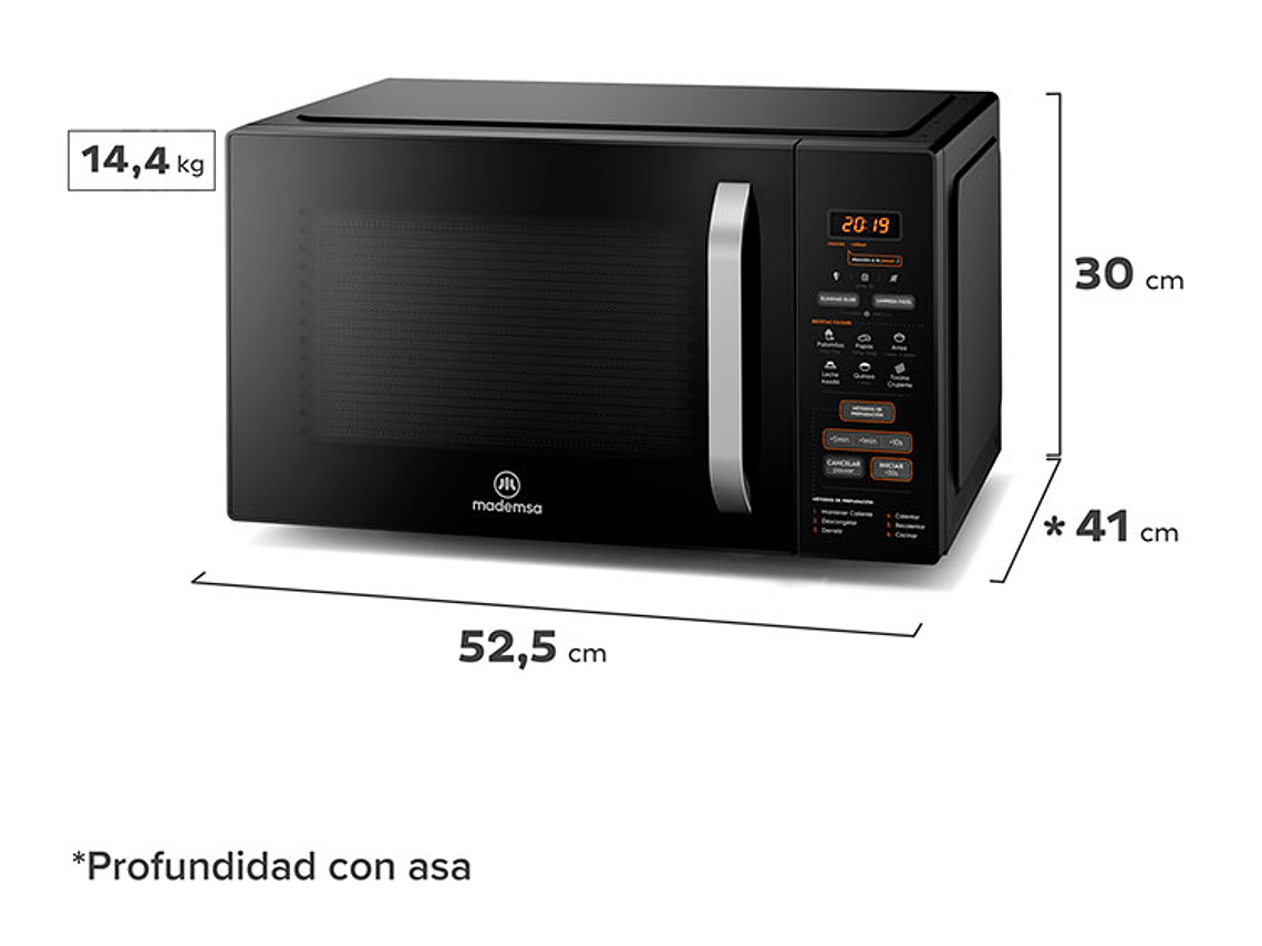 MICROONDAS DIGITAL MM31FB 31 LTS MADEMSA 4