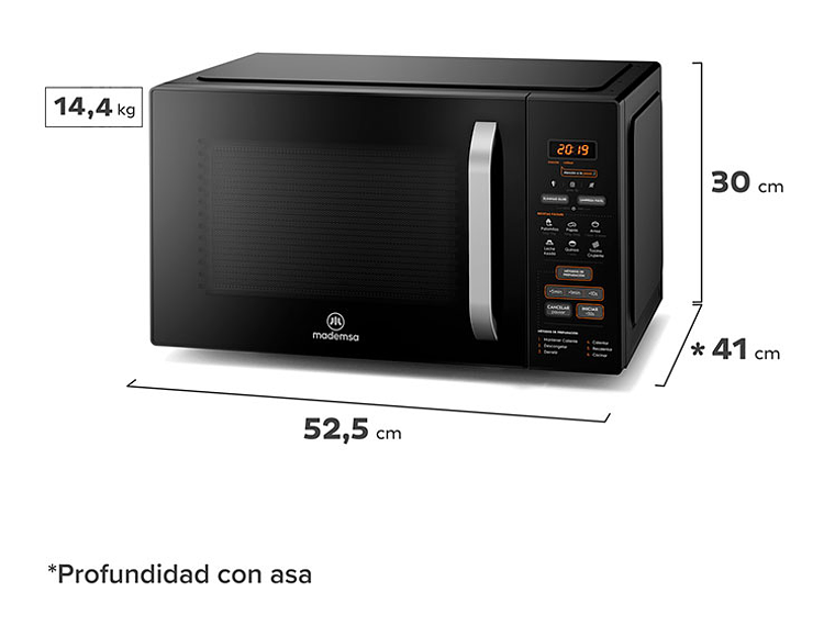 MICROONDAS DIGITAL MM31FB 31 LTS MADEMSA 4