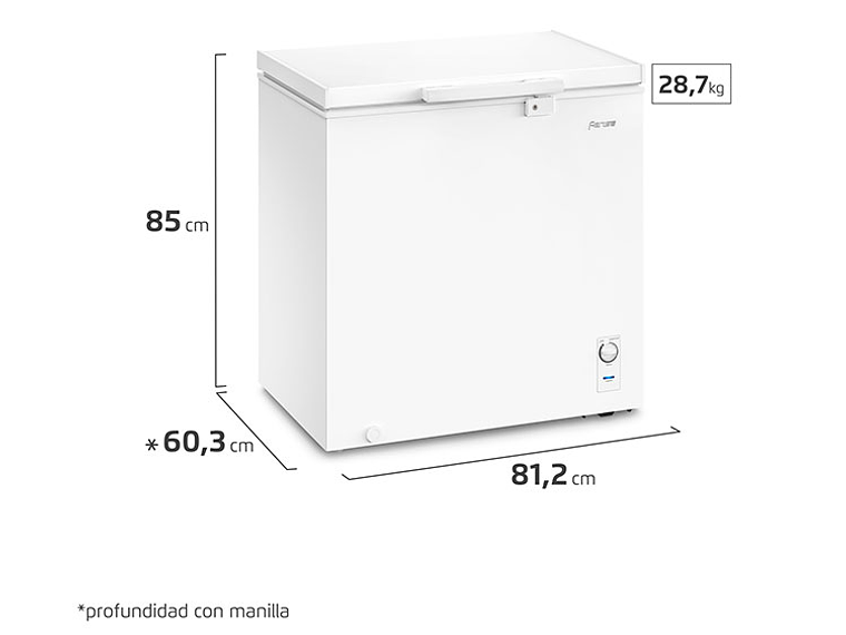 FREEZER HORIZONTAL FENSA 198 L DUAL Z200D 4