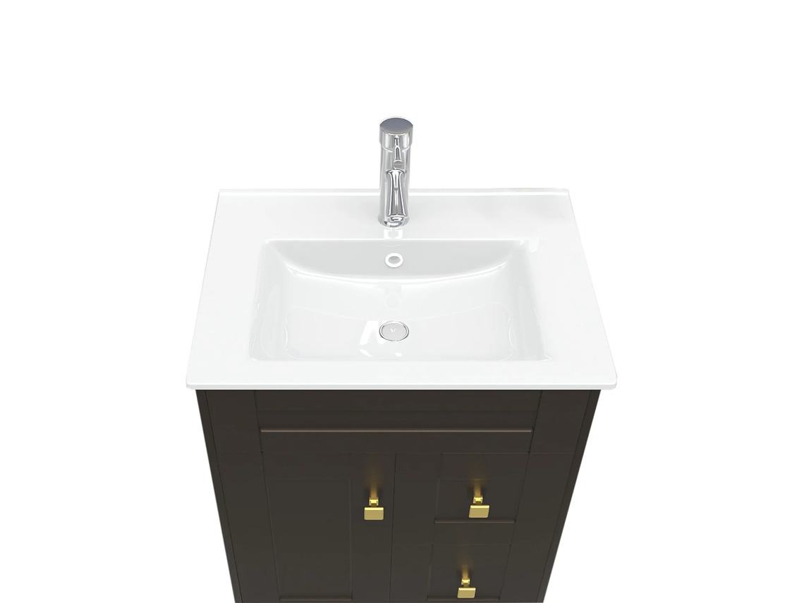 KIT DOMSA MUEBLE VANITORIO CAFÉ N60SK-C + P-60/60 X 80 X 47 CM 2