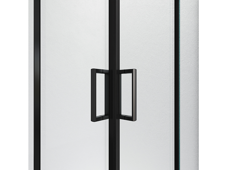 CABINA DE DUCHA ELEGANCE MEDIUM 80X80X200CM DISEÑO CUADRADA MARCO NEGRO 4