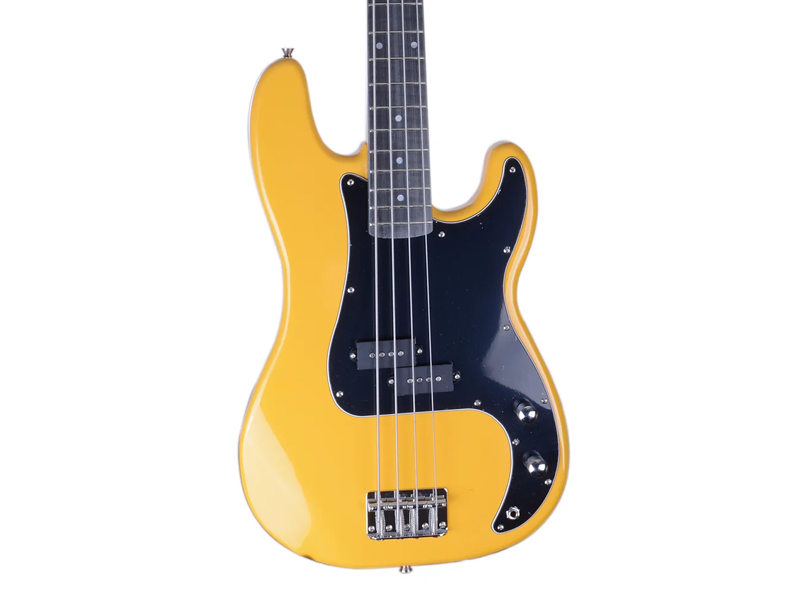 BAJO SCORPION 4 CDAS YELLOW PICKGUARD NEGRA 2