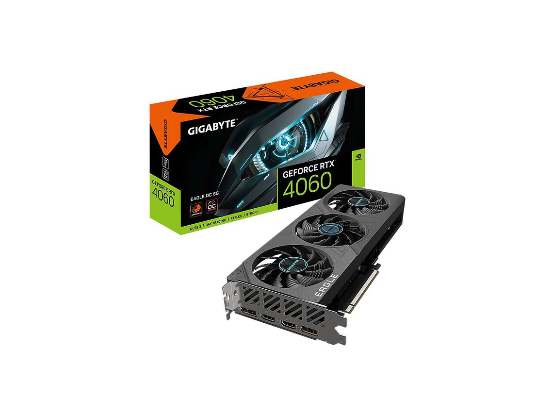 TARJETA DE VIDEO GIGABYTE GEFORCE RTX 4060 EAGLE OC 8G 3 FAN 1