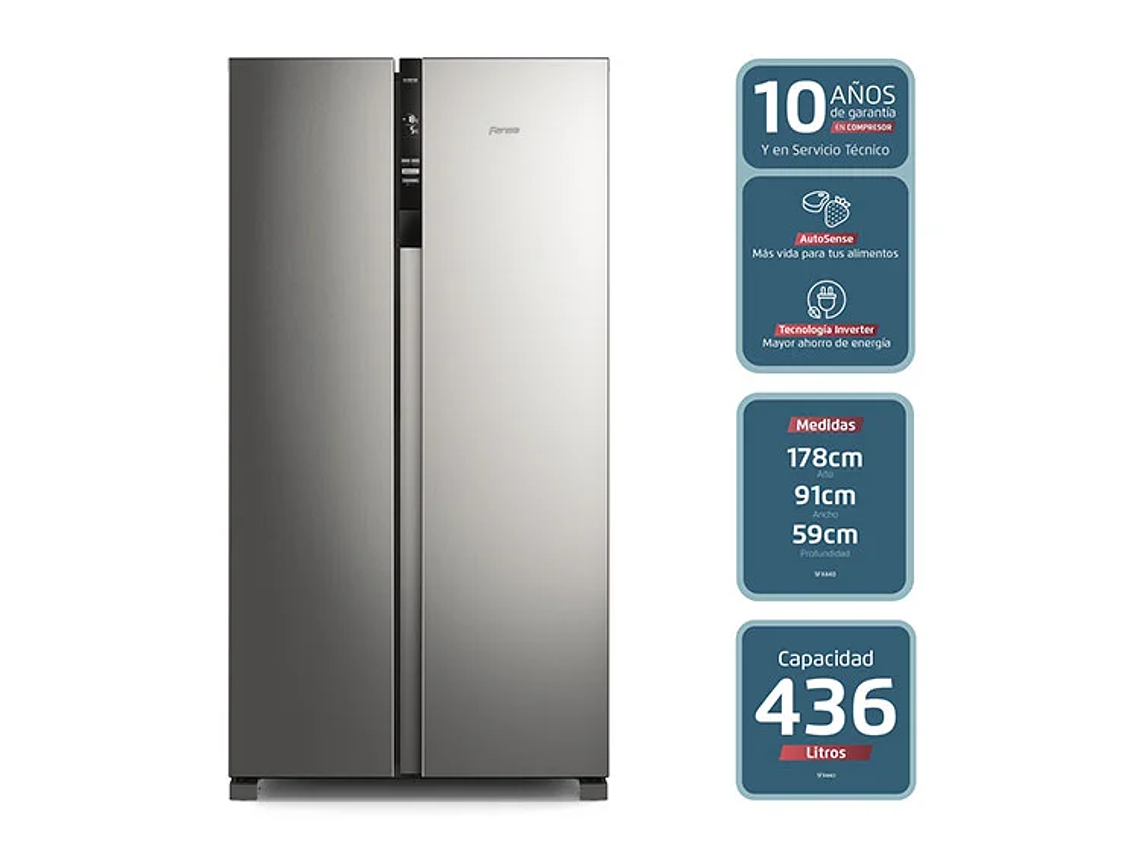 REFRIGERADOR FENSA SIDE BY SIDE NO FROST 436 L SFX440 8