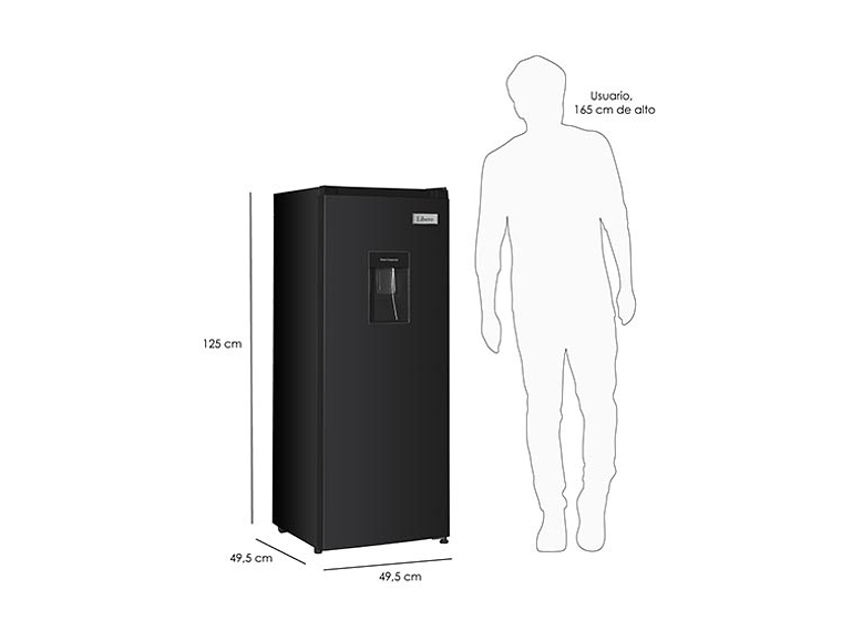 REFRIGERADOR LIBERO MONOPUERTA FRÍO DIRECTO 167 L LRM-178DFNW 3