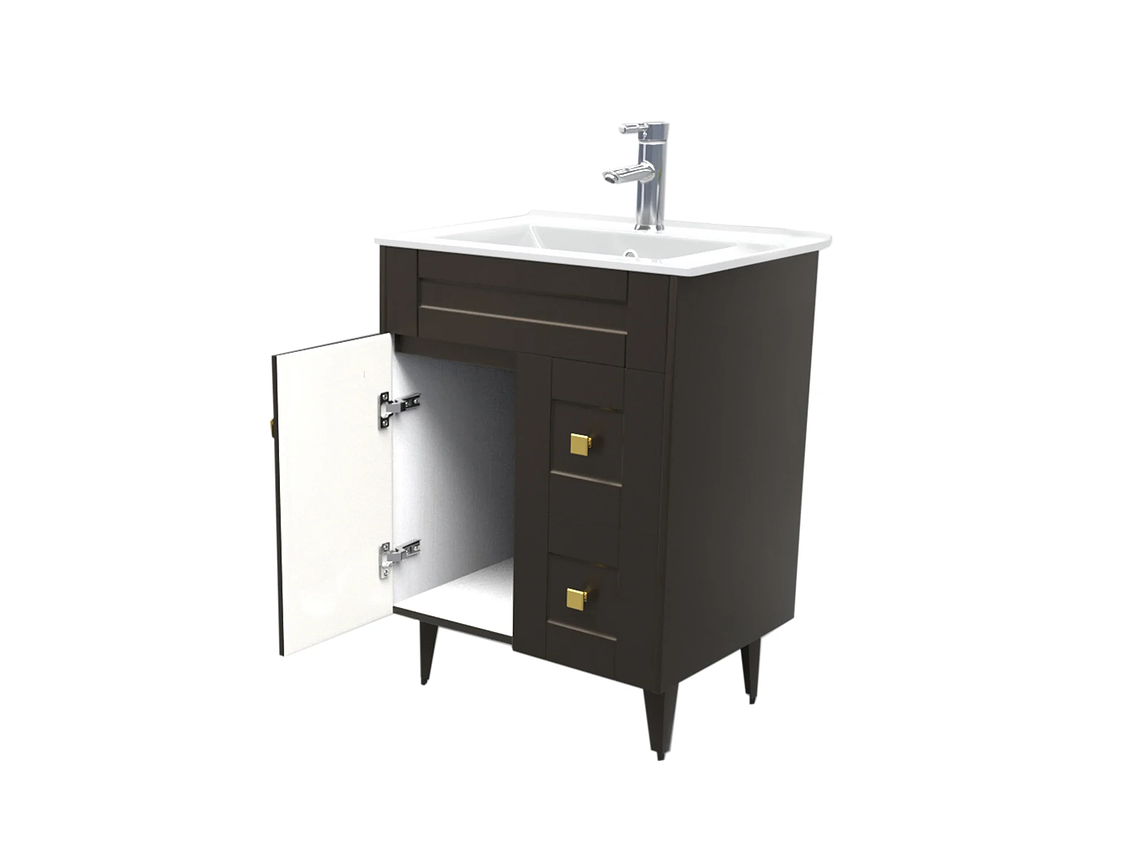 KIT DOMSA MUEBLE VANITORIO CAFÉ N60SK-C + P-60/60 X 80 X 47 CM 4