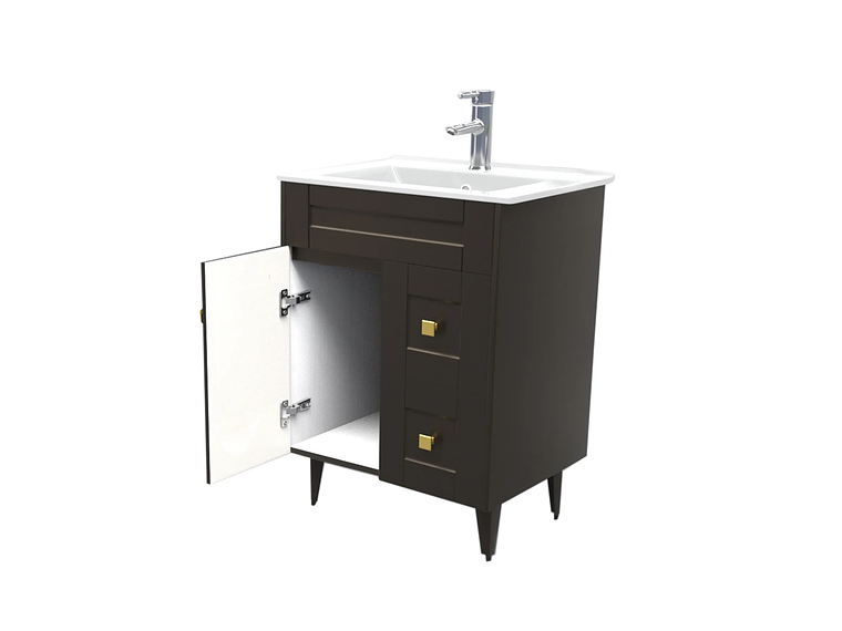 KIT DOMSA MUEBLE VANITORIO CAFÉ N60SK-C + P-60/60 X 80 X 47 CM 4