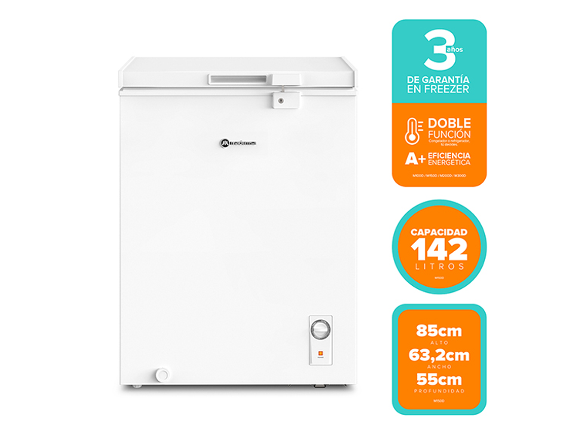 FREEZER HORIZONTAL MADEMSA 142 L FRÍO DIRECTO DUAL M150D 1