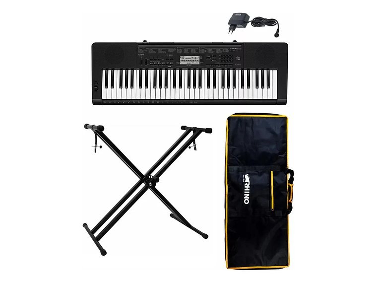 PACK CASIO TECLADO + ATRIL Y FUNDA ACOLCHADA RHINO CTK-3500 1