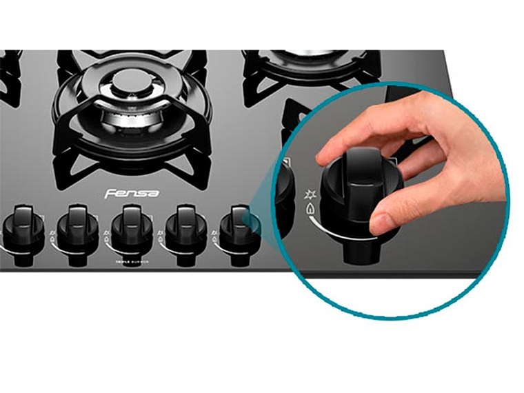 ENCIMERA GAS FENSA 5 PLATOS F GC75V A 6