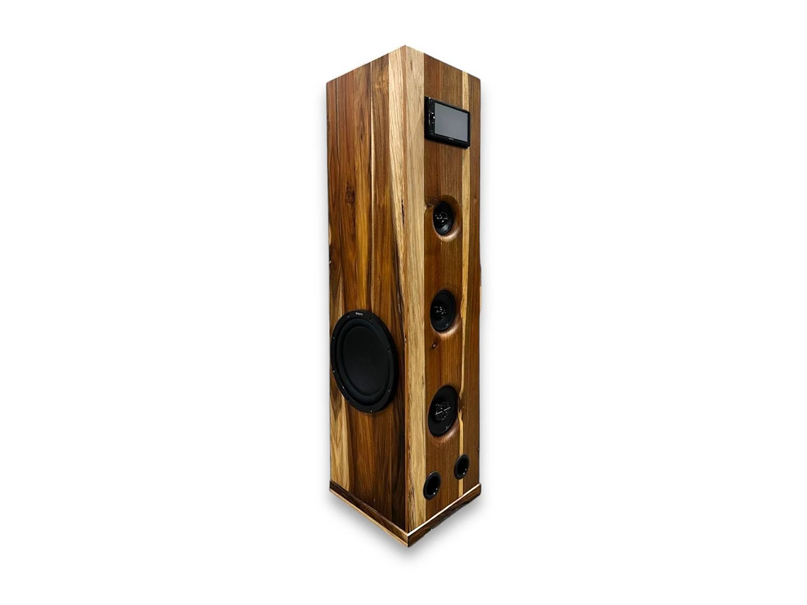 SISTEMA DE AUDIO EN MADERA NATIVA MODELO TORRE AROMO 2