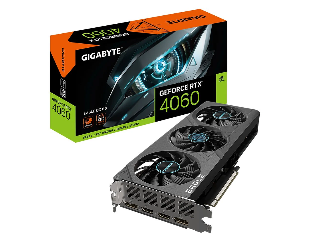 TARJETA DE VIDEO GIGABYTE NVIDIA GEFORCE RTX 4060 EAGLE OC, 8GB GDDR6, 128-BIT, PCI-E 4.0 1