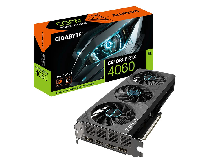 TARJETA DE VIDEO GIGABYTE NVIDIA GEFORCE RTX 4060 EAGLE OC, 8GB GDDR6, 128-BIT, PCI-E 4.0 1