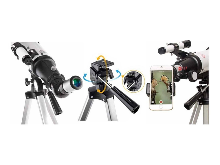 TELESCOPIO ASTRONÓMICO LENTE 70MM CON TRÍPODE - PS 2