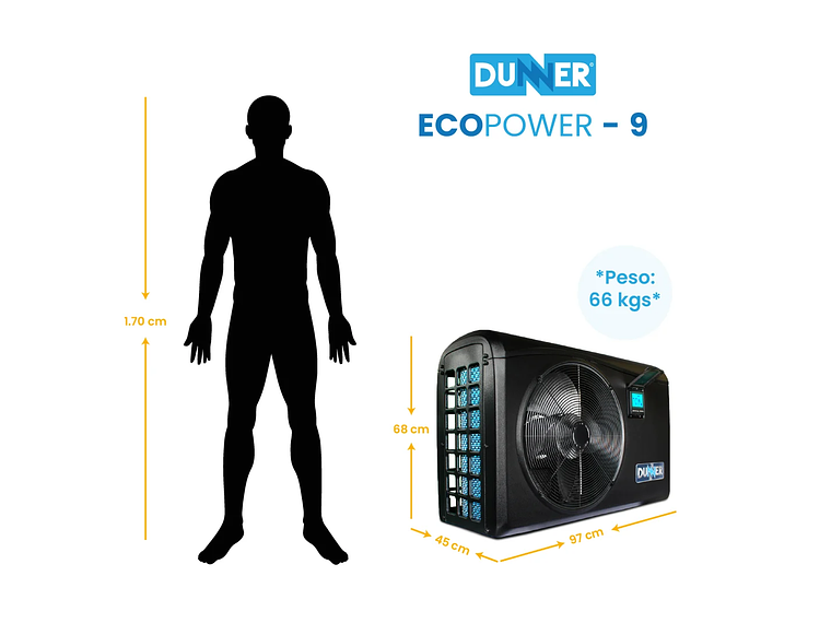 BOMBAS DE CALOR DUNNER ECOPOWER-9 PARA PISCINA DE HASTA 30M3 4