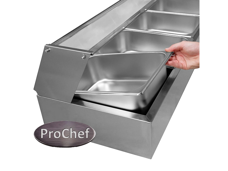 VITRINA PROCHEF CALOR BAÑO MARIA SOBREMESA 4 X GN 1/2 8