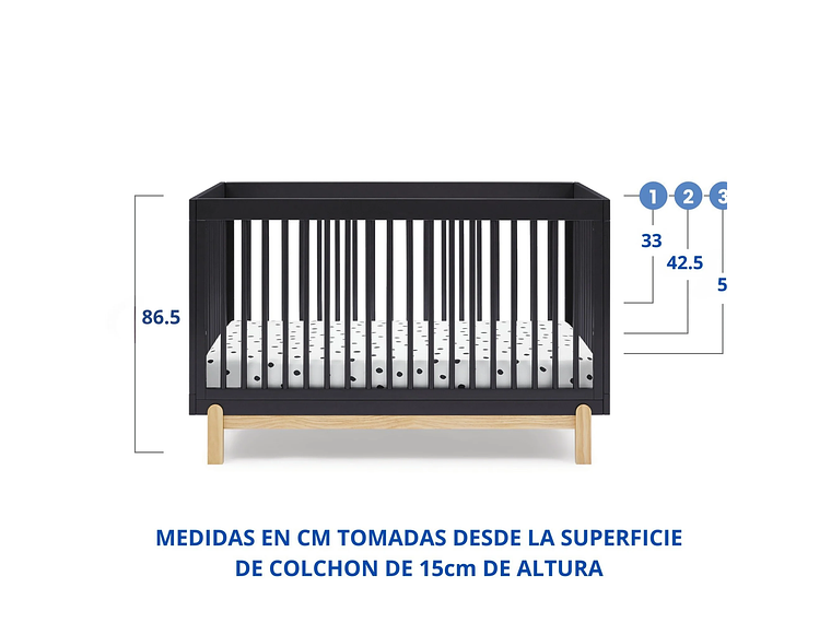 CUNA CONVERTIBLE 4 EN 1 POPPY MIDNIGHT DELTA CHILDREN 4