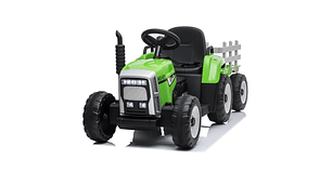 TRACTOR CON CARRO 12V VERDE