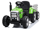 TRACTOR CON CARRO 12V VERDE - Miniatura 2