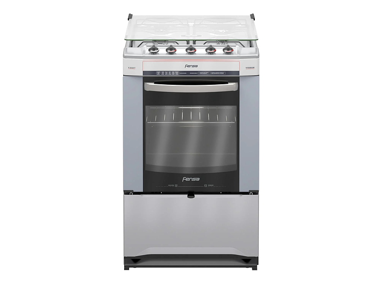 COCINA A GAS 4 PLATOS FENSA QUEMADORES LATERALES F2525 T 1
